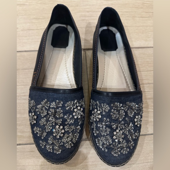 Christian Dior Espadrille Shoes: Denim with Crystals - Picture 2 of 6